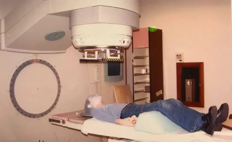Jordan getting a test at hospital